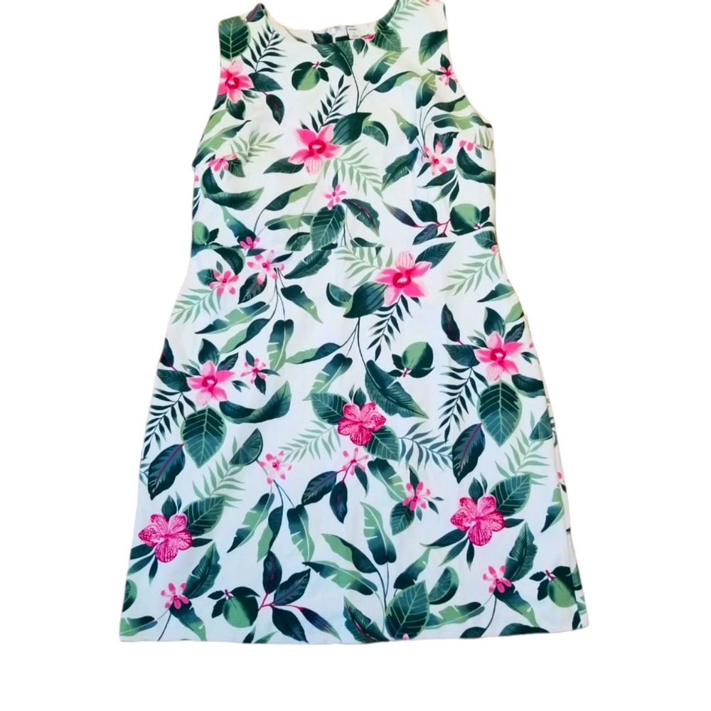 EUC Old Navy  Cotton Sleeveless Dress Tropical Floral Print
